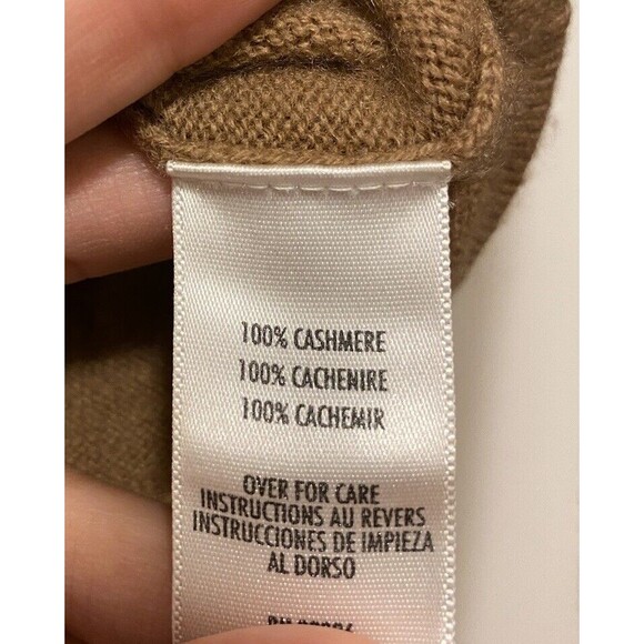 Vintage Casual Corner Women’s 100% Cashmere Turtle Neck Sweater Brown Medium - Picture 5 of 9